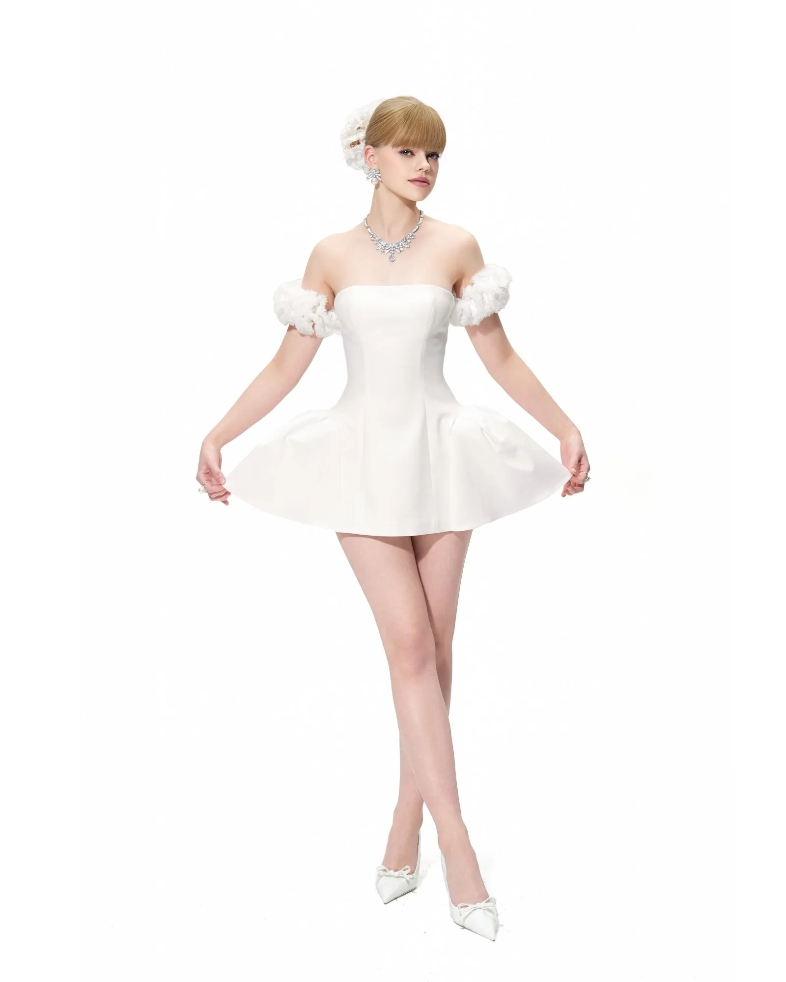 Flora Dress (White) sold by Nana Jacqueline product image thumbnail 3