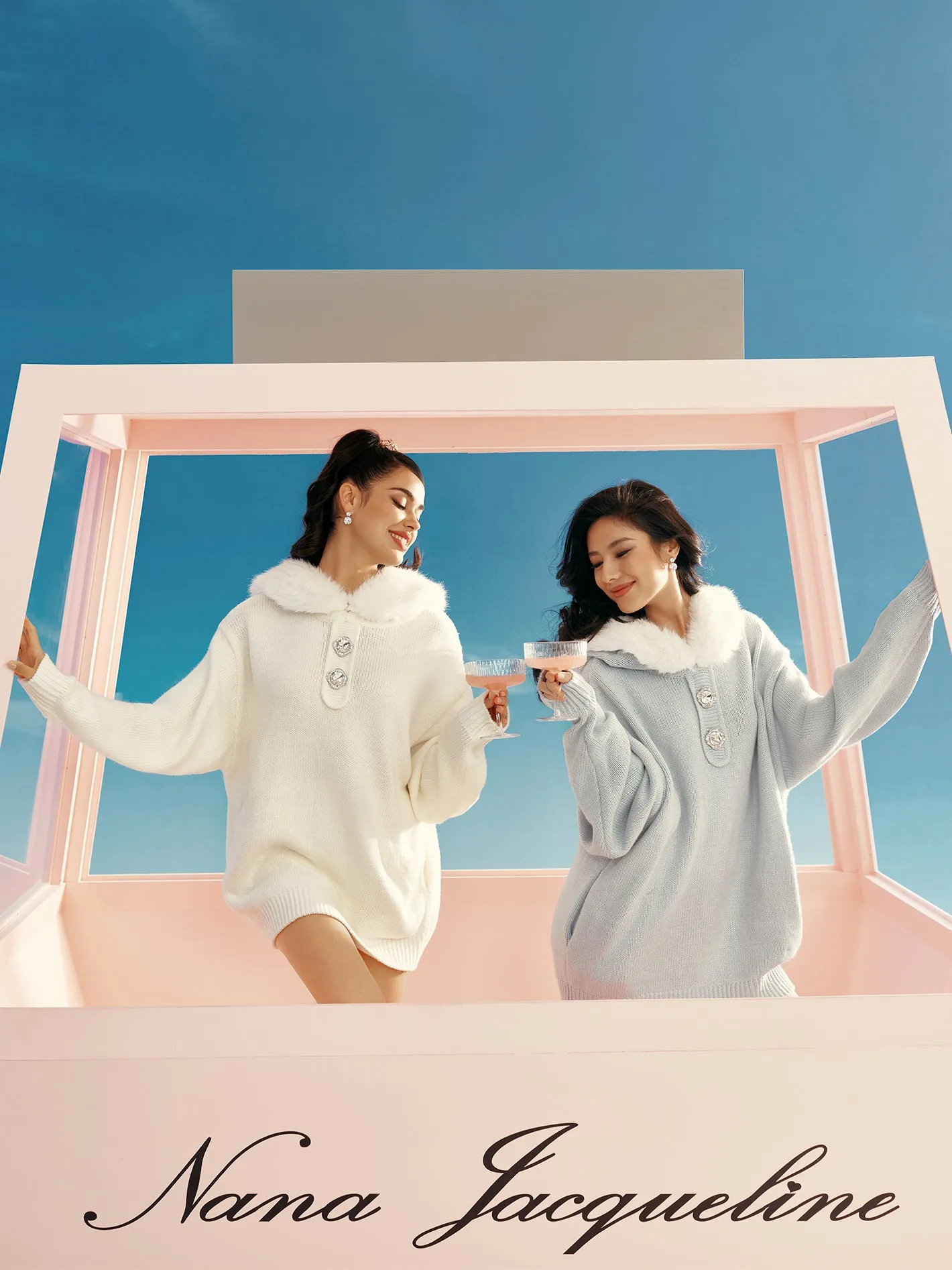 Ava Fur Sweatshirt (White) (Final Sale) sold by Nana Jacqueline product image thumbnail 3