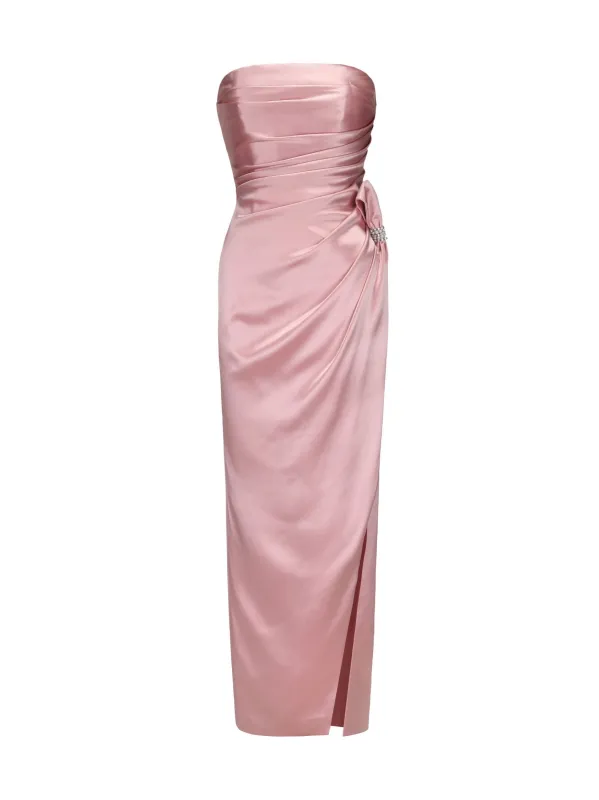 Emilia Satin Dress (Pink) sold by Nana Jacqueline