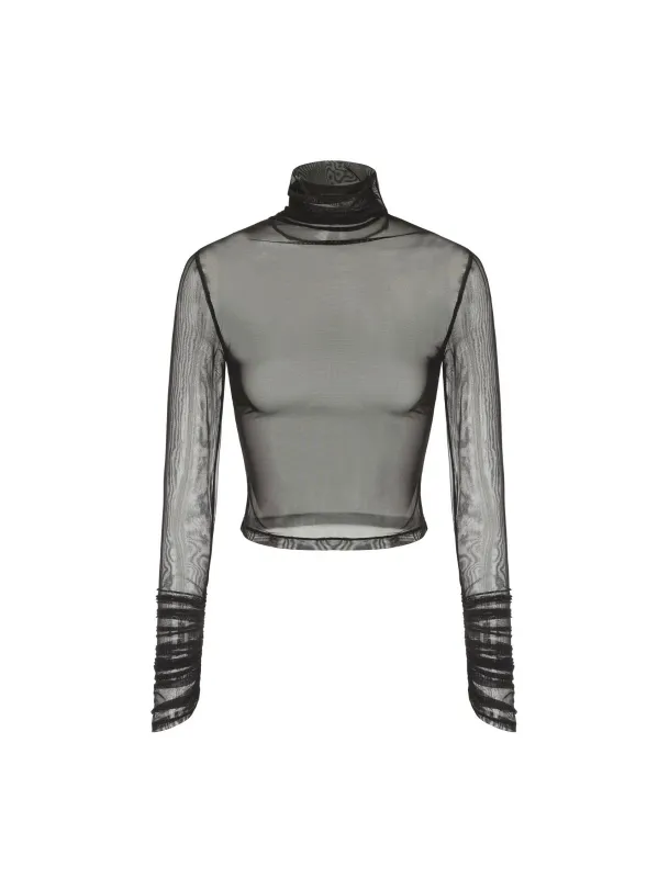 Gabrielle Mesh Top (Black) (Final Sale) sold by Nana Jacqueline