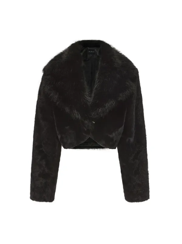 Mara Fur Coat (Black) (Final Sale) sold by Nana Jacqueline