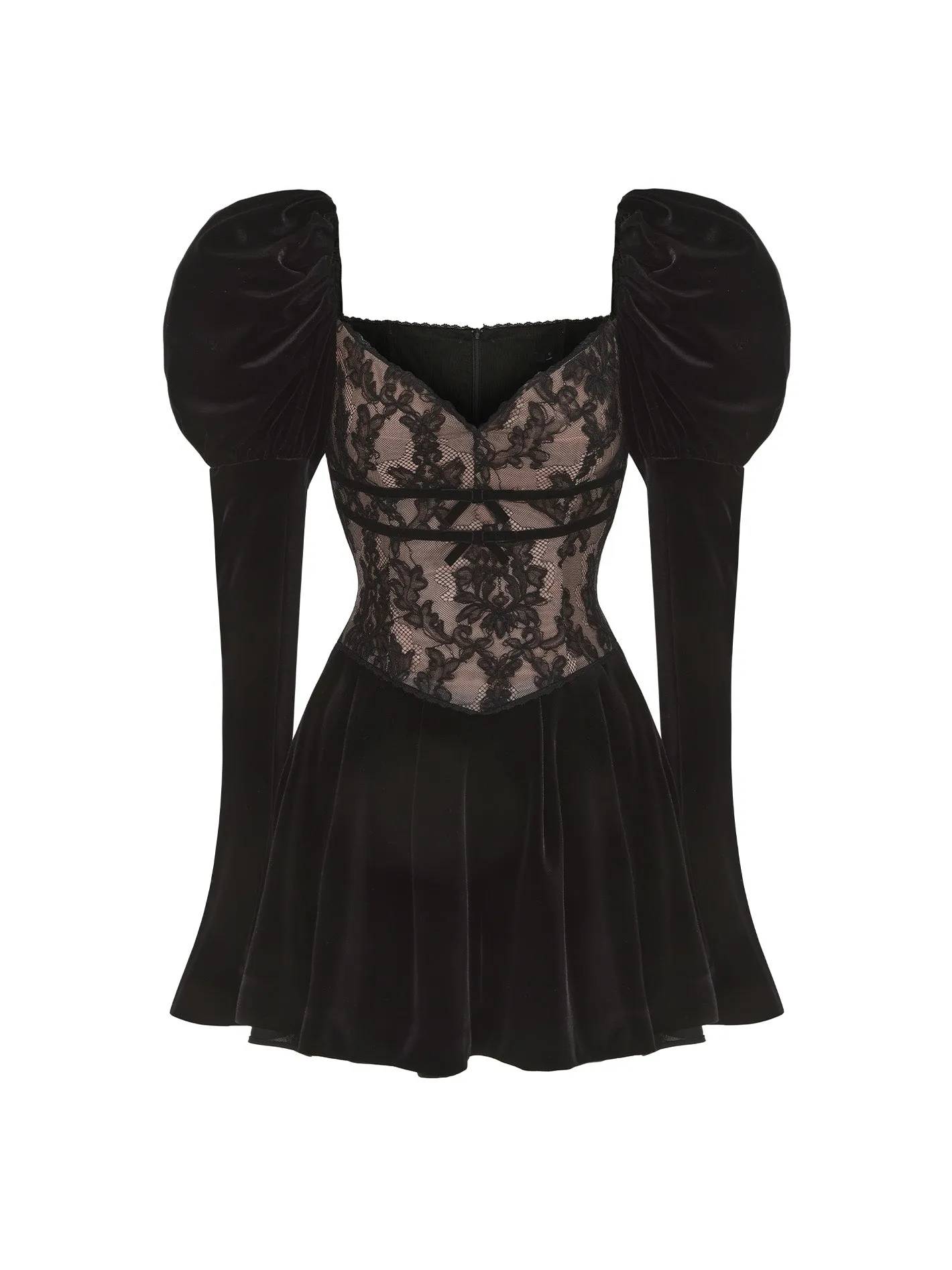 Evelyn Velvet Dress (Black) (Final Sale) sold by Nana Jacqueline