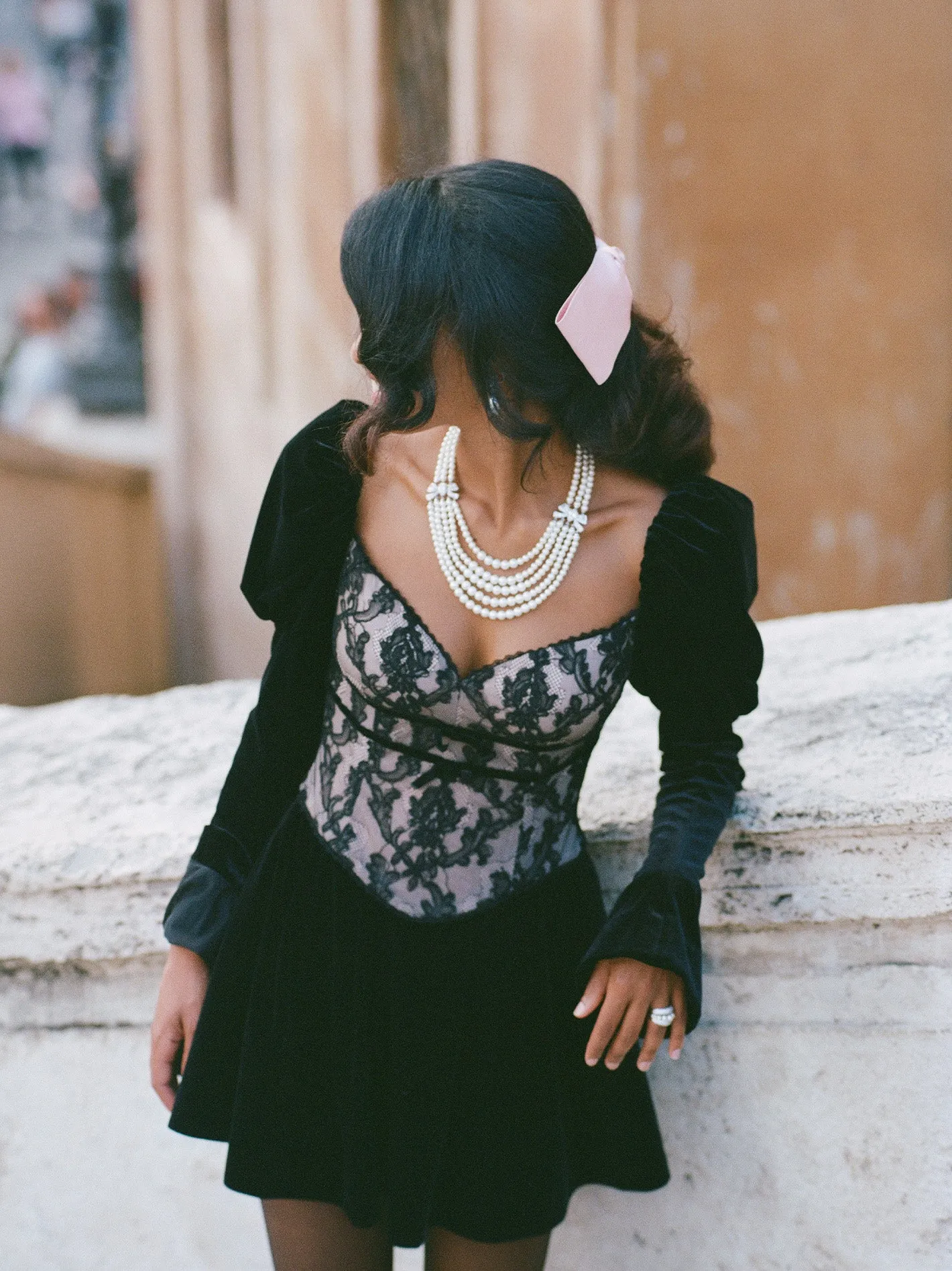 Evelyn Velvet Dress (Black) (Final Sale) sold by Nana Jacqueline product image thumbnail 4