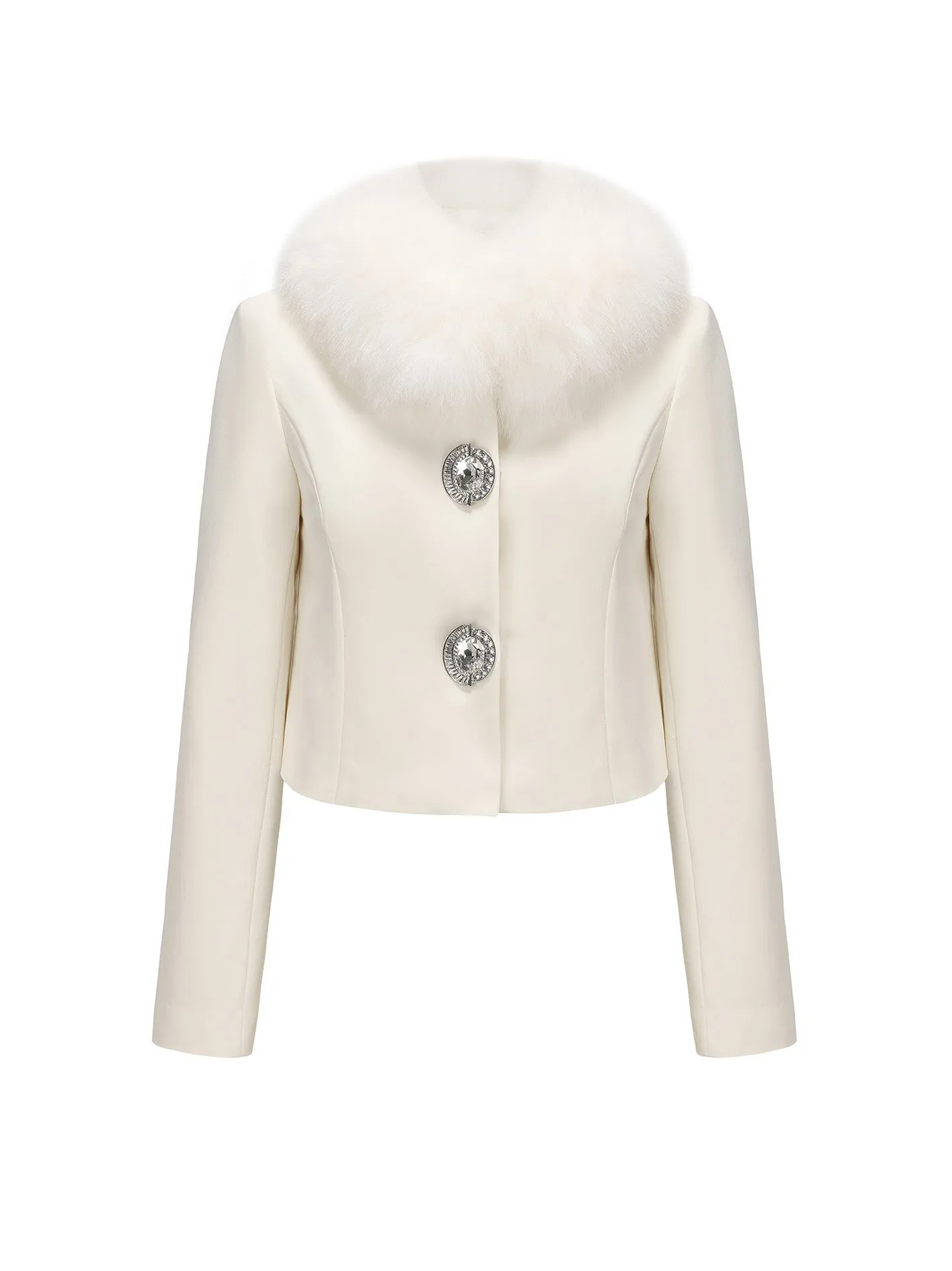 Claira Fur Collar (Off white) sold by Nana Jacqueline