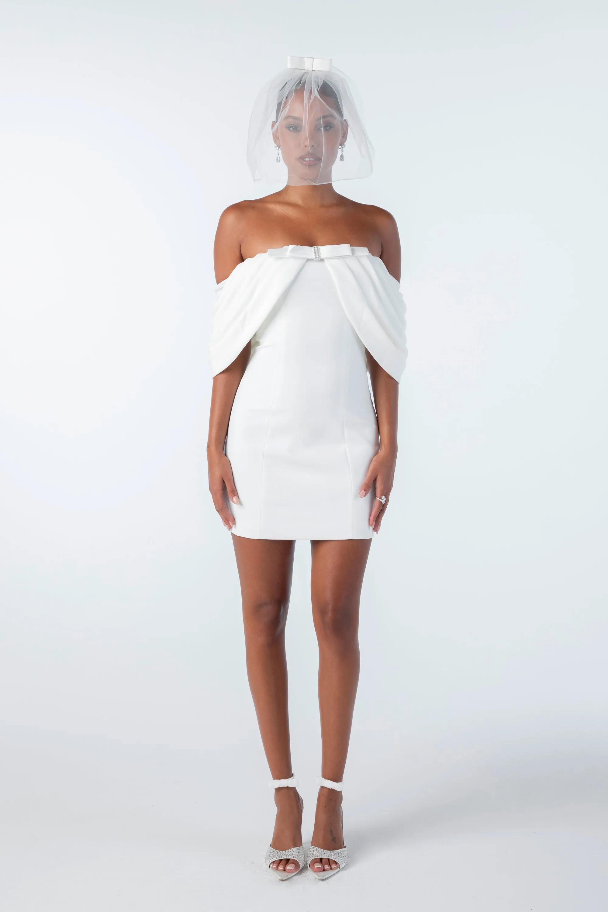 Kate Bow Dress (White) sold by Nana Jacqueline product image thumbnail 5