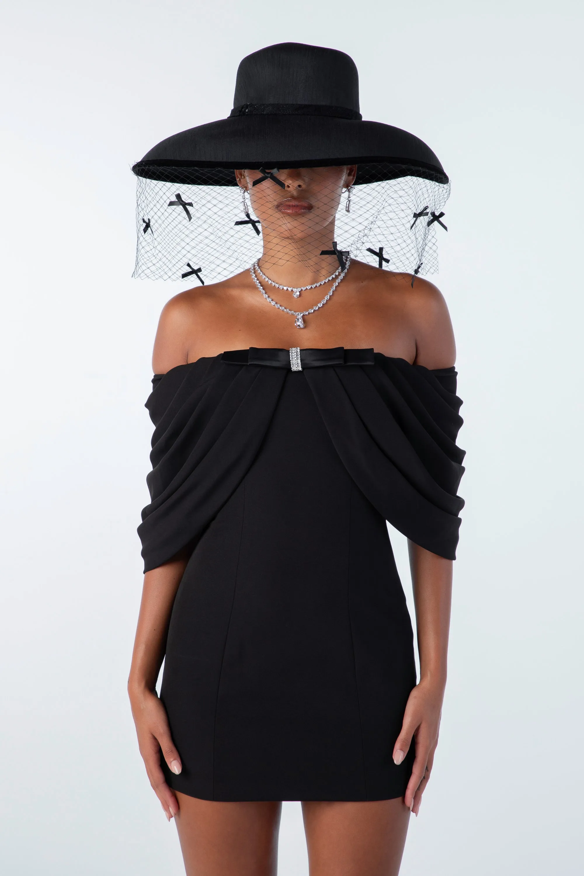 Kate Bow Dress (Black) sold by Nana Jacqueline product image thumbnail 2