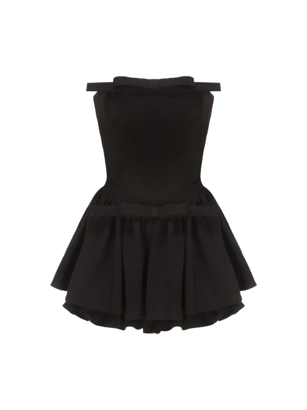 Giselle Bow Jumpsuit (Black) made by Nana Jacqueline