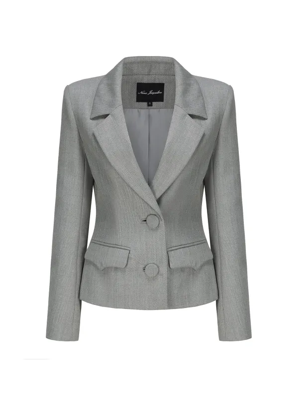 Amelie Blazer (Grey) (Final Sale) sold by Nana Jacqueline