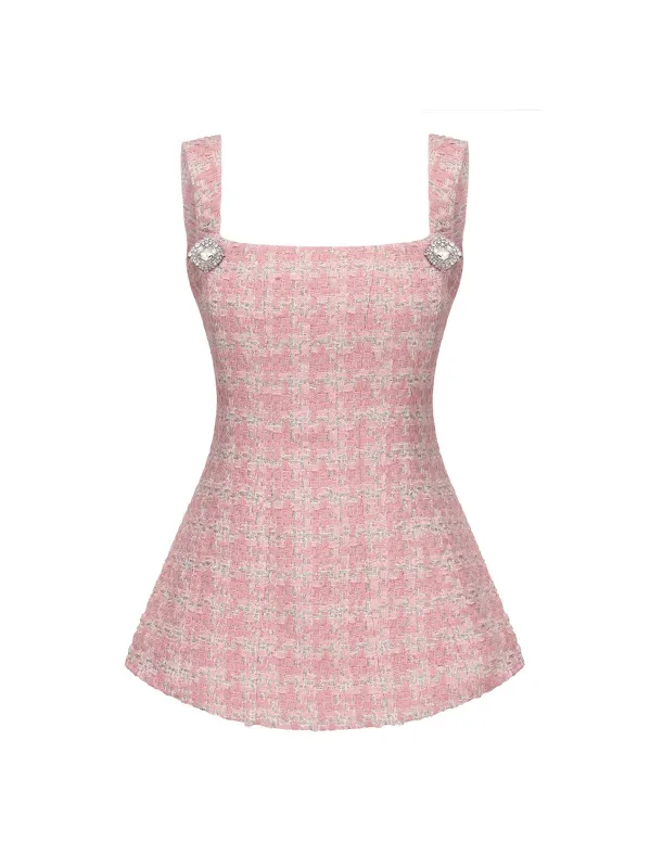 Anabella Bow Top (Pink Checkered) (Final Sale) sold by Nana Jacqueline