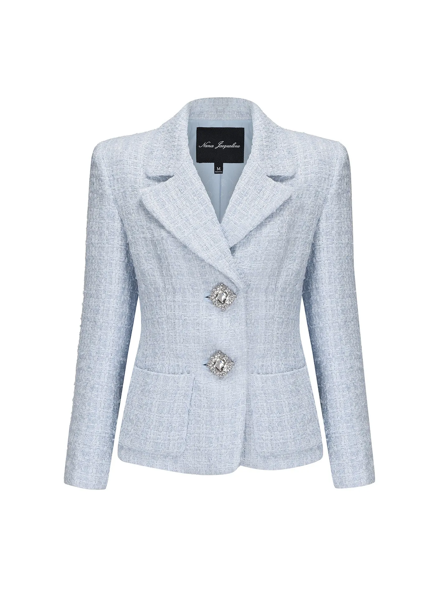 Maya Textured Lapel Blue Suit Jacket (Final Sale) sold by Nana Jacqueline