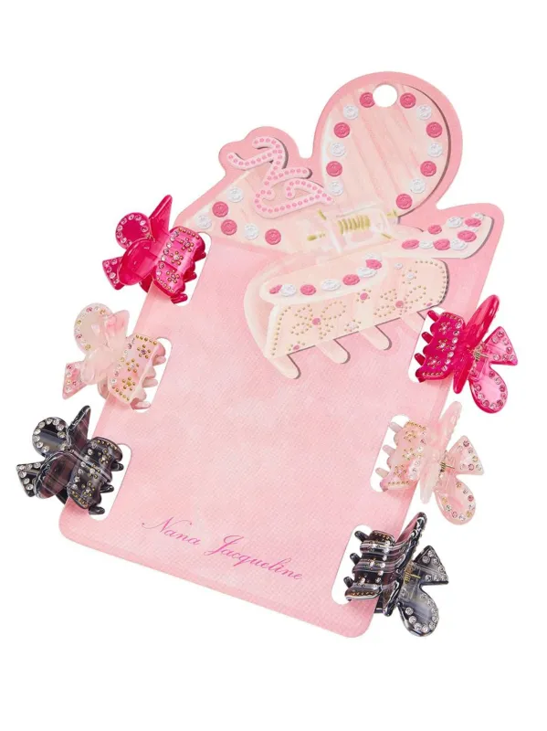 Sydney Mini Claw Clip Set (Red, Pink, Black) sold by Nana Jacqueline