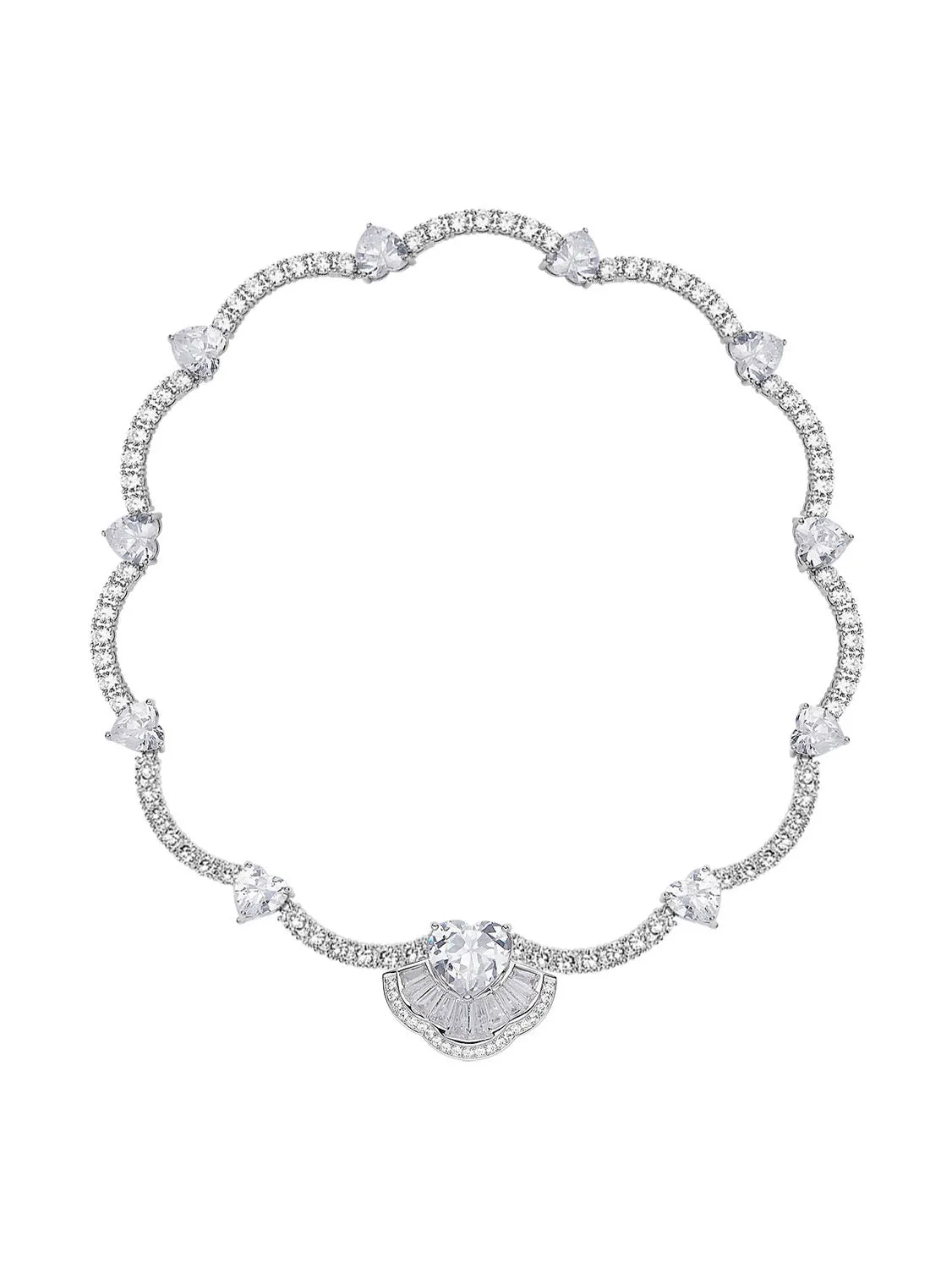 Emilia Heart Necklace (White) (Final Sale) sold by Nana Jacqueline