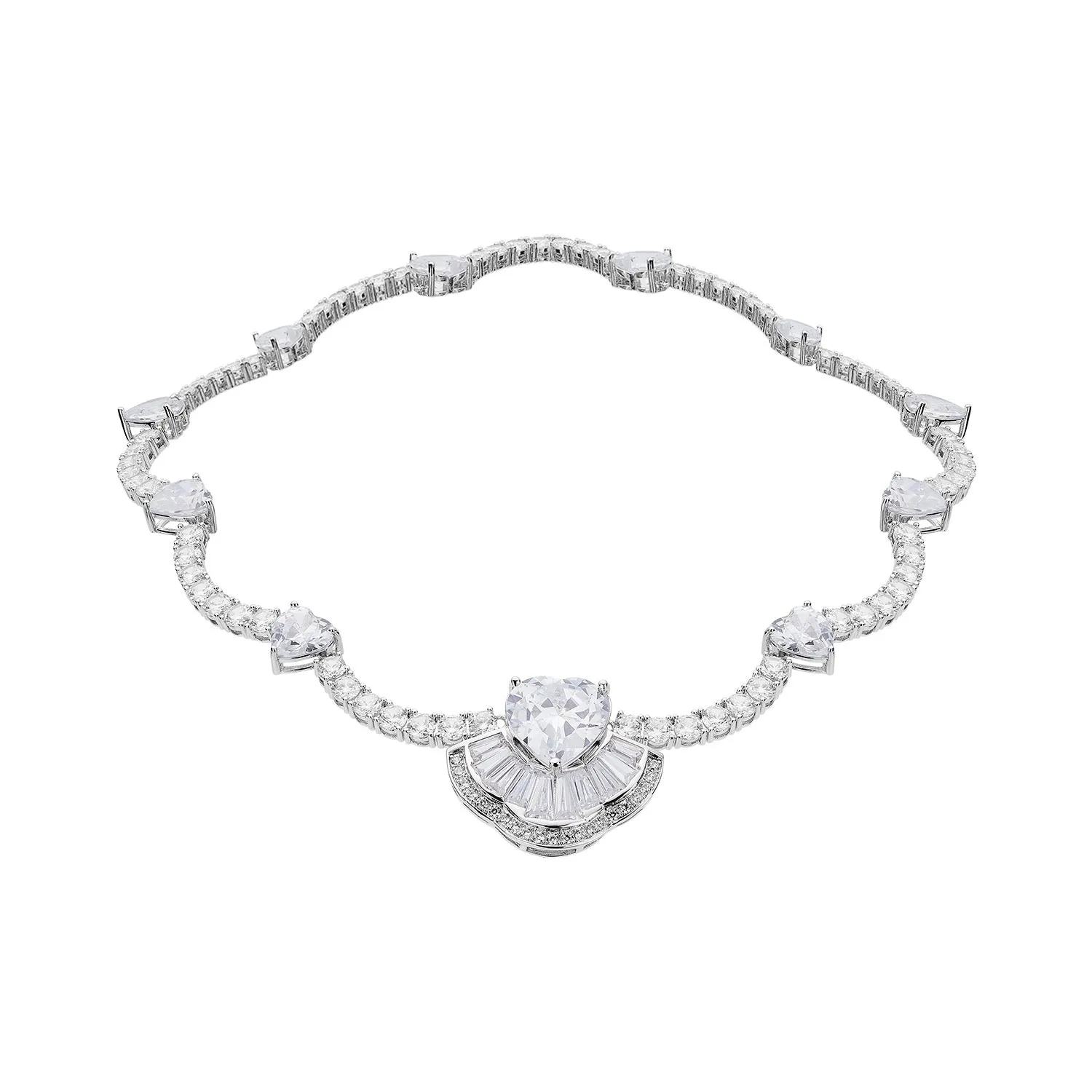 Emilia Heart Necklace (White) (Final Sale) sold by Nana Jacqueline product image thumbnail 3