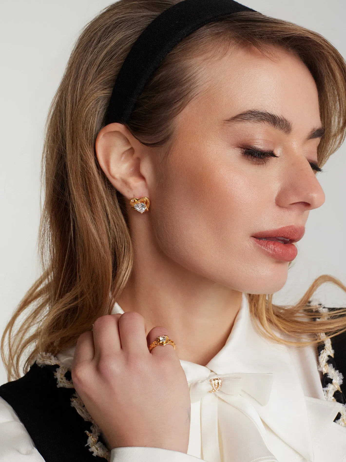 Ambre Heart Earrings (White) sold by Nana Jacqueline product image thumbnail 4