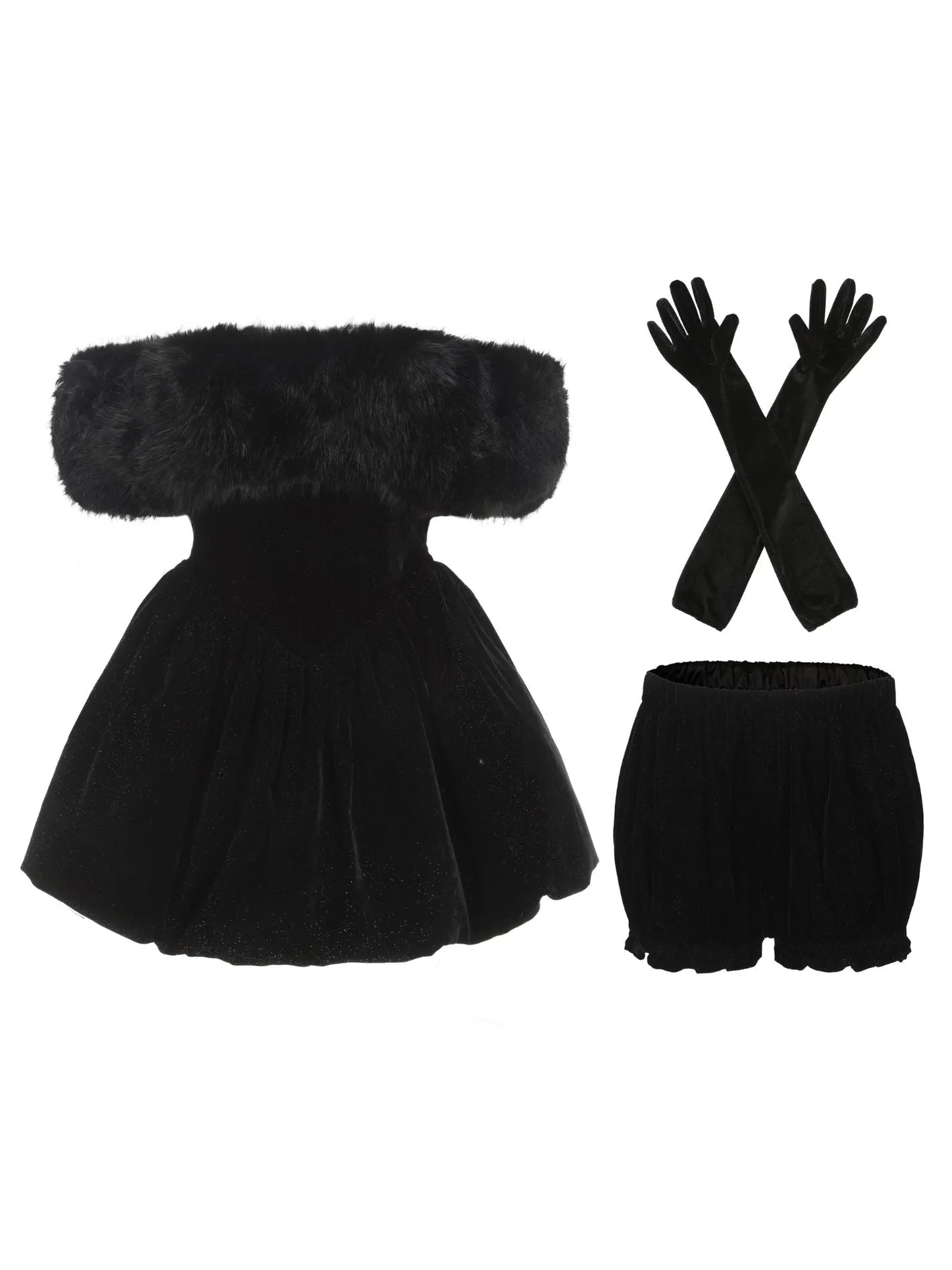 Candice Velvet Dress (Black) (Final Sale) sold by Nana Jacqueline