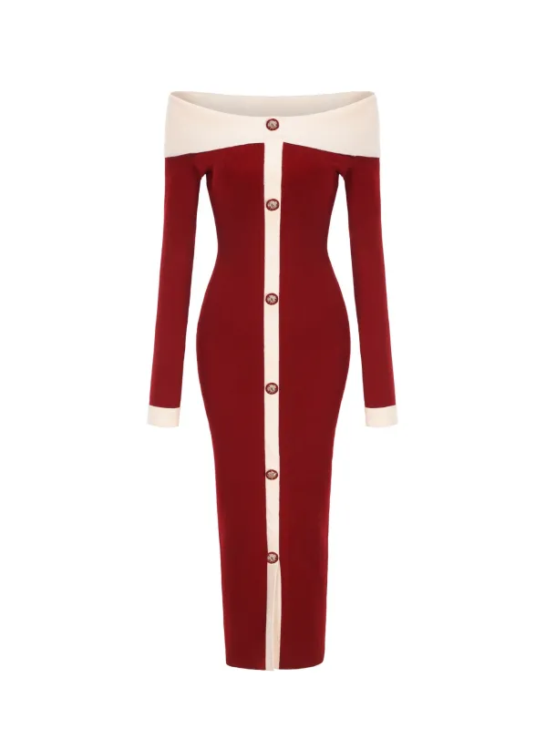 Annie Knit Dress (Red) (Final Sale) sold by Nana Jacqueline