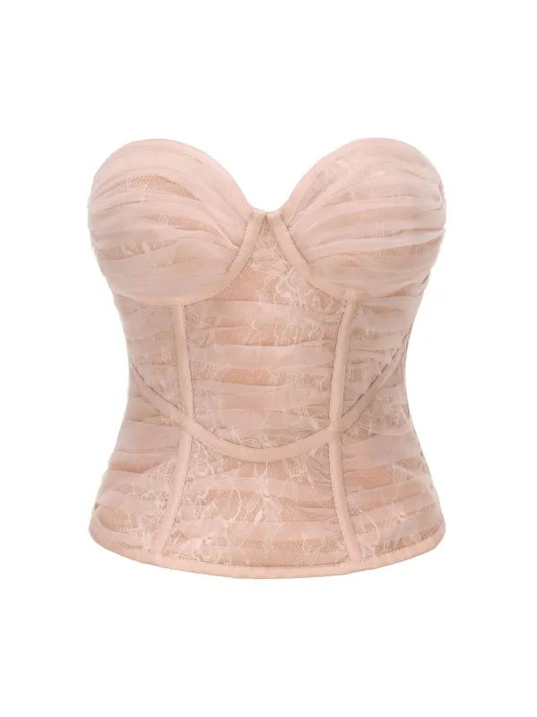 Cara Bustier Top (Pink) (Final Sale) made by Nana Jacqueline