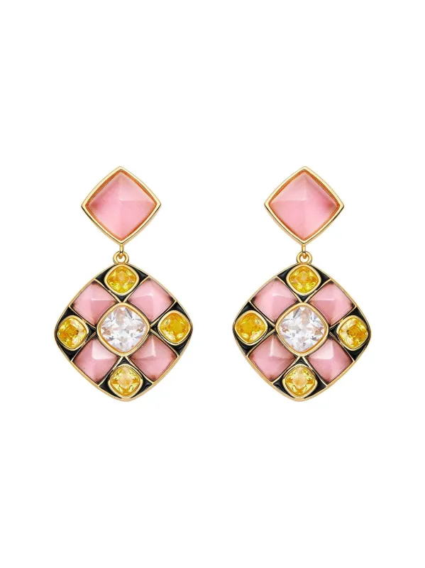 Claudia Earrings (Pink) (Final Sale) sold by Nana Jacqueline
