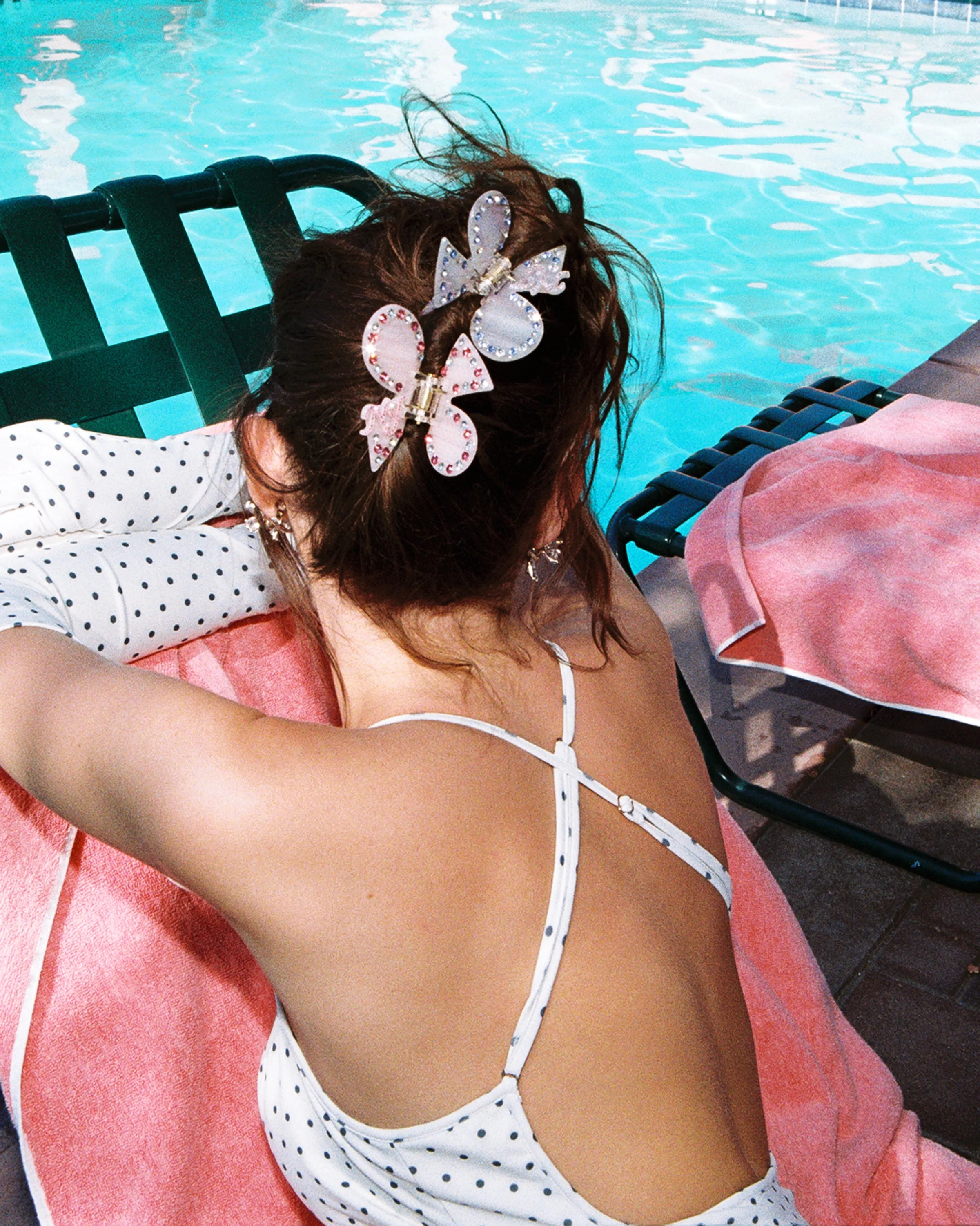 Chloe Crystal Butterfly Claw Clip (Blue) (Final Sale) sold by Nana Jacqueline product image thumbnail 2