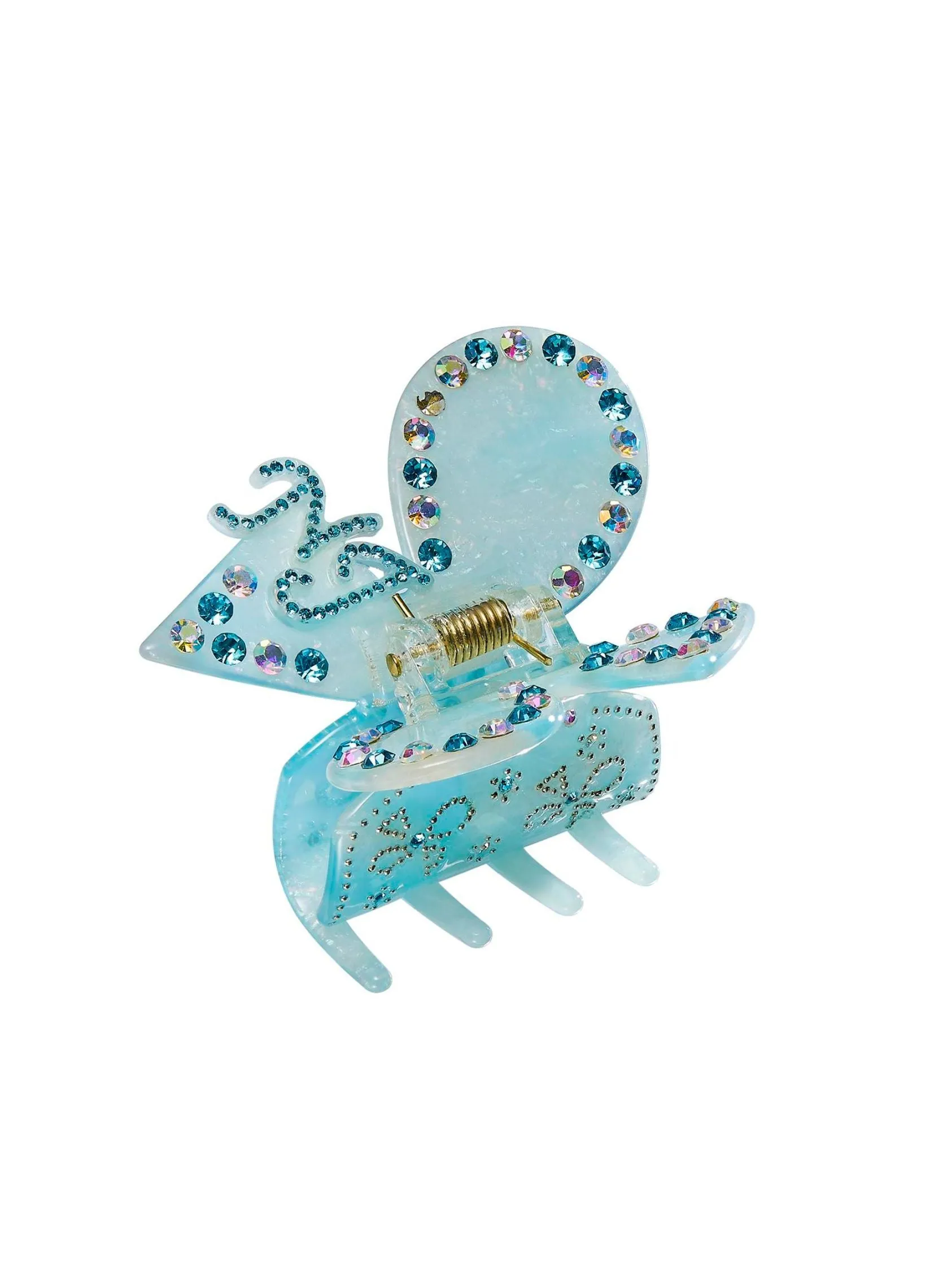 Chloe Crystal Butterfly Claw Clip (Blue) (Final Sale) sold by Nana Jacqueline