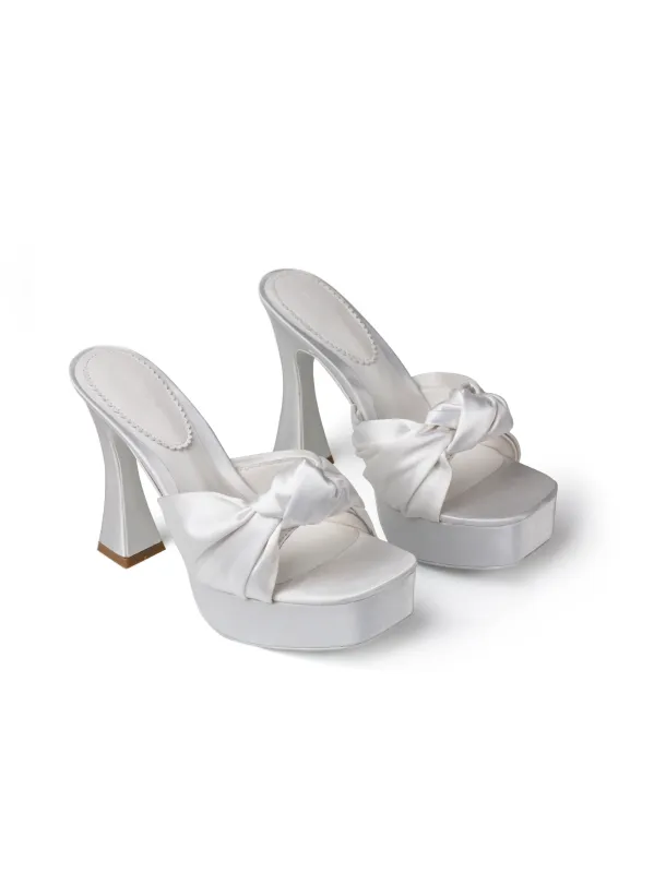 Mara Platform Sandals (White) sold by Nana Jacqueline