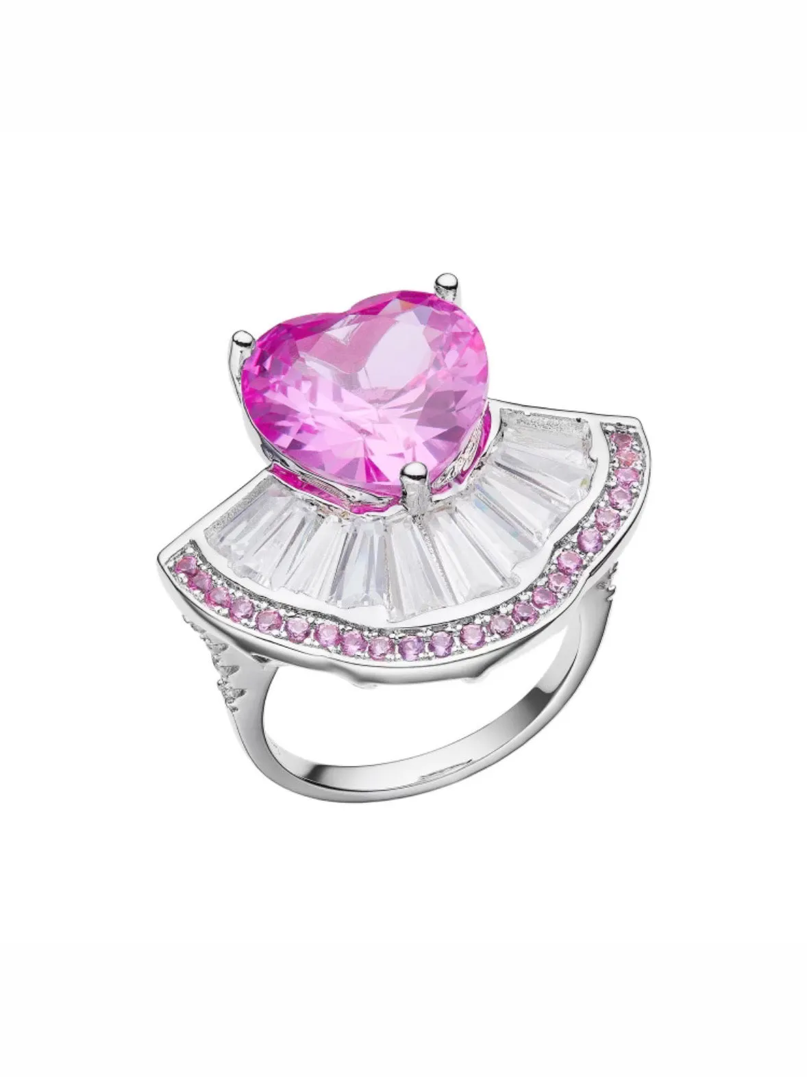 Emilia Heart Ring (Pink) (Final Sale) sold by Nana Jacqueline