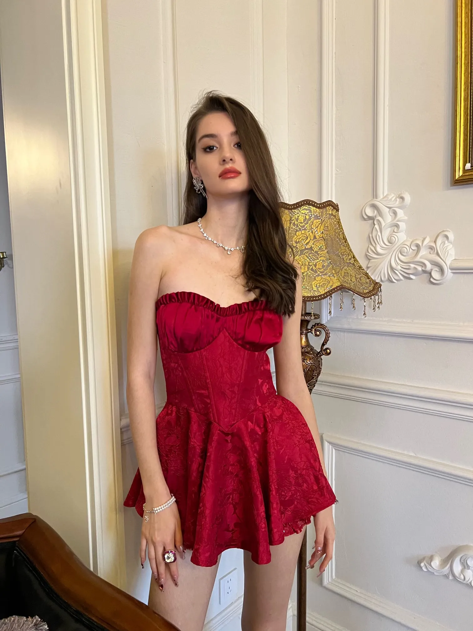 Airina Dress (Red) sold by Nana Jacqueline product image thumbnail 4