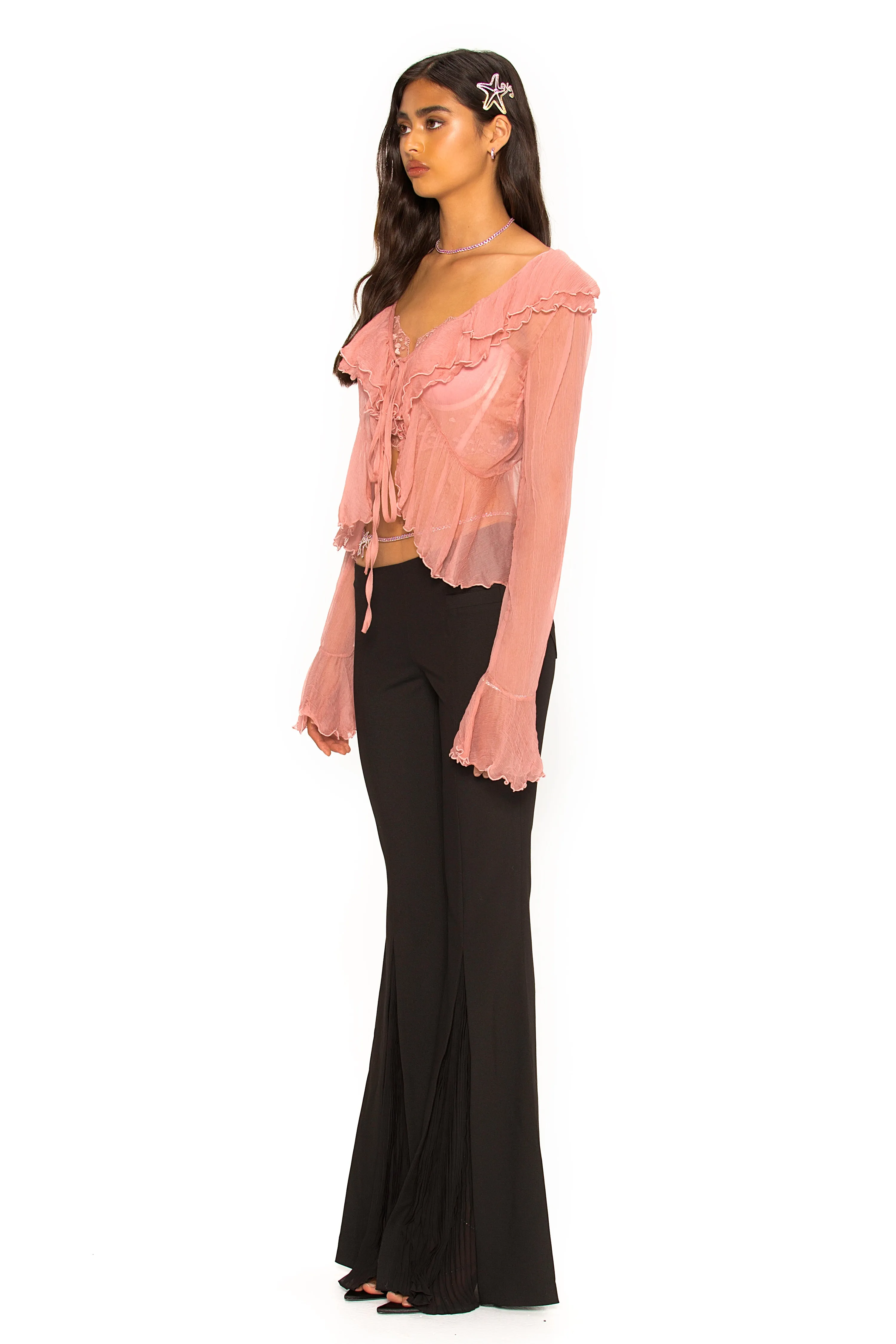 Gabriella Cardigan Top (Pink) sold by Nana Jacqueline product image thumbnail 5