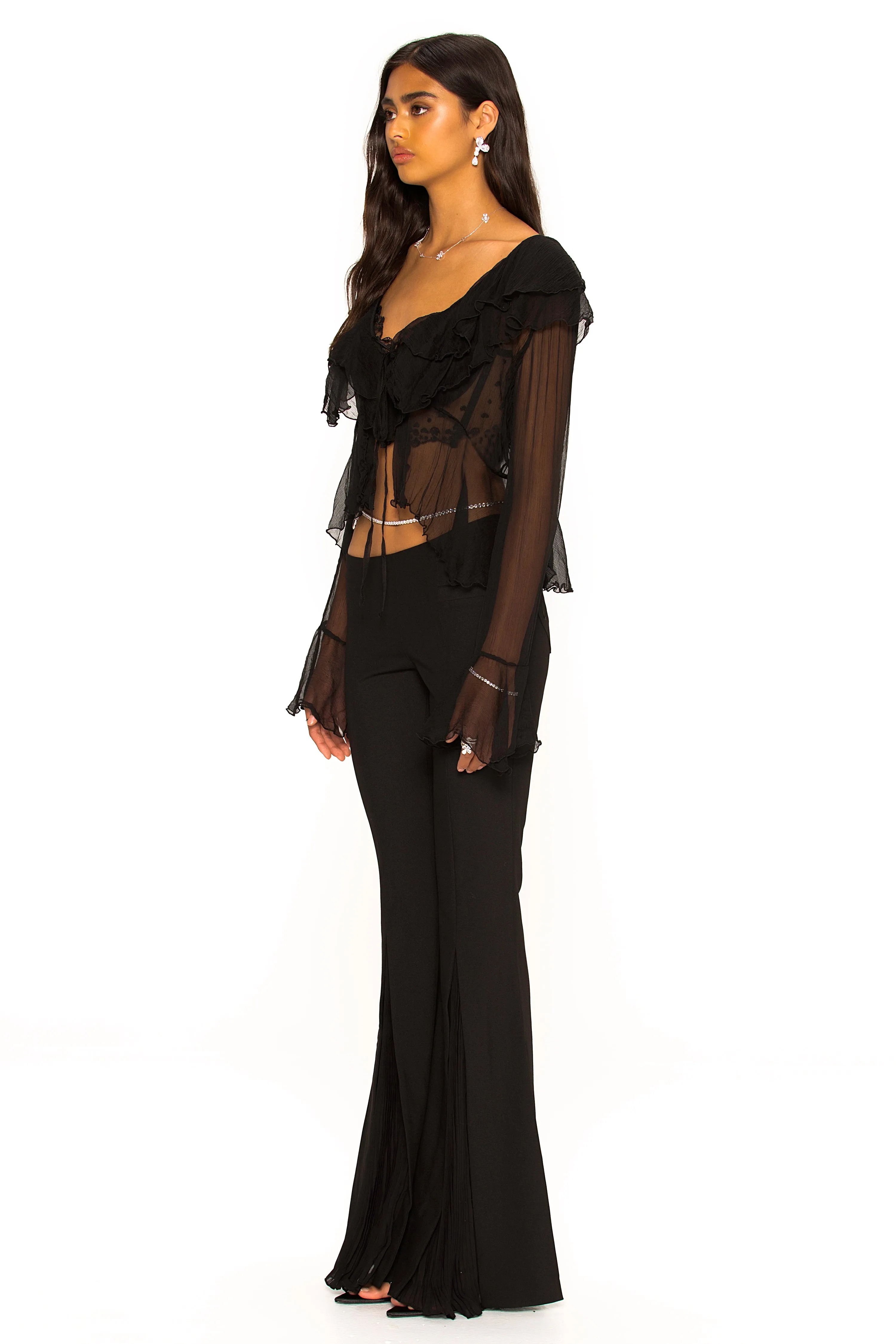 Gabriella Cardigan Top (Black) sold by Nana Jacqueline product image thumbnail 3