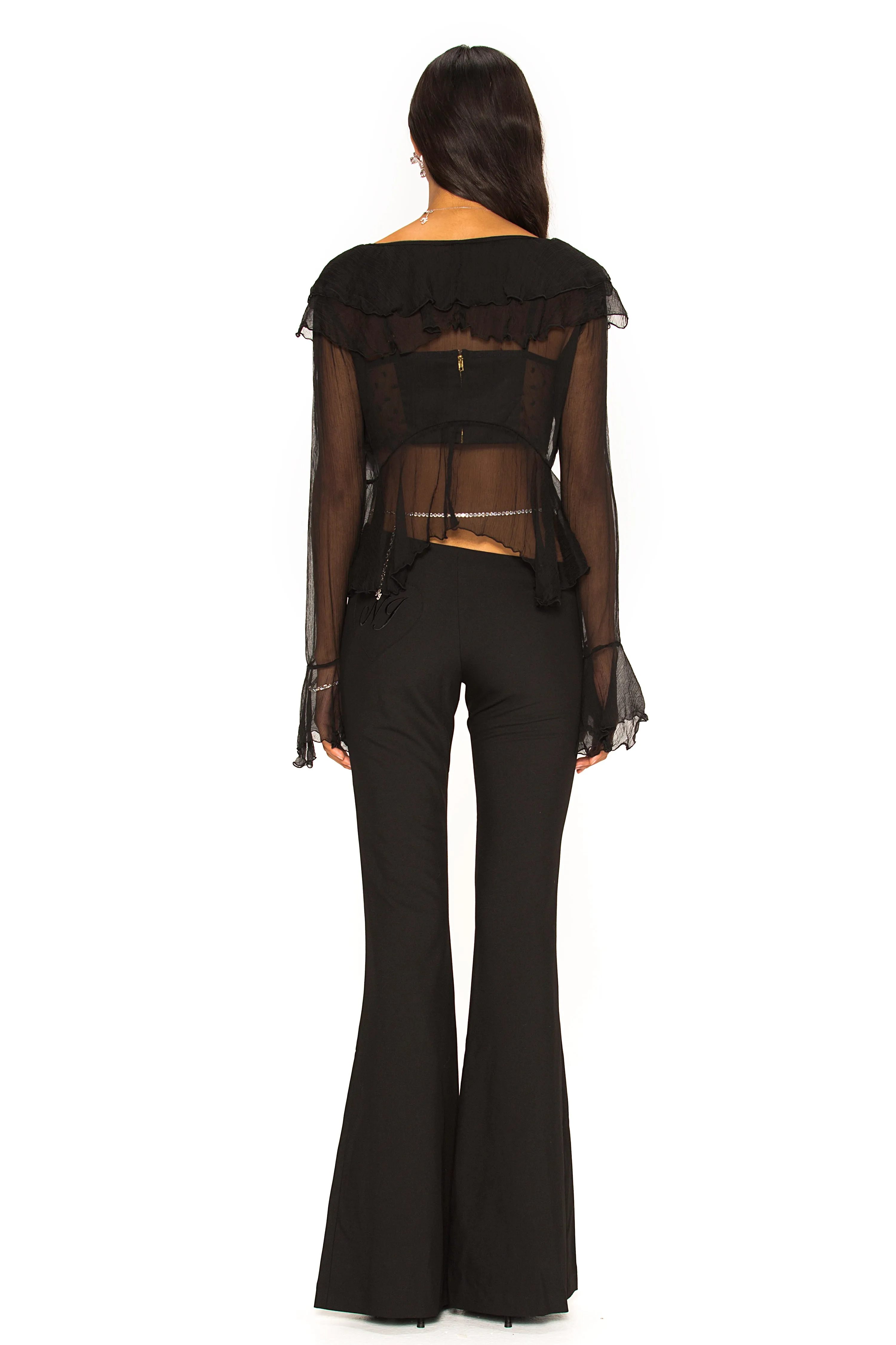 Gabriella Cardigan Top (Black) sold by Nana Jacqueline product image thumbnail 4