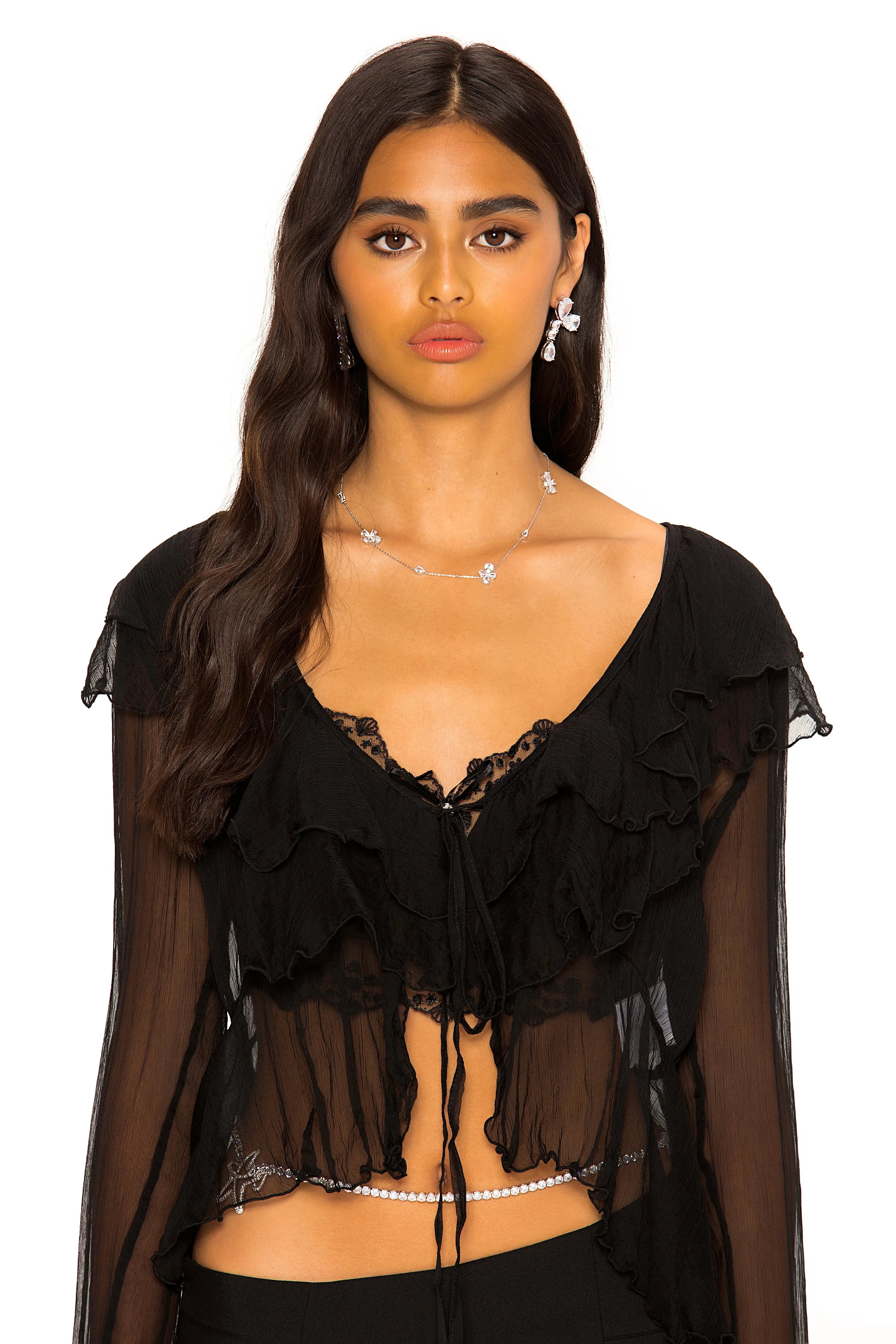 Gabriella Cardigan Top (Black) sold by Nana Jacqueline