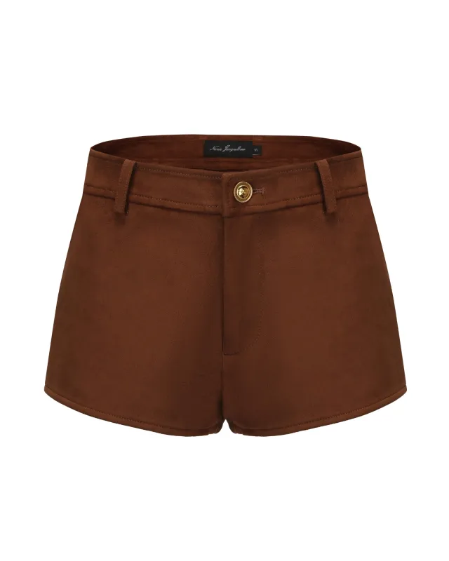 Sienna Suede Shorts (Brown) sold by Nana Jacqueline