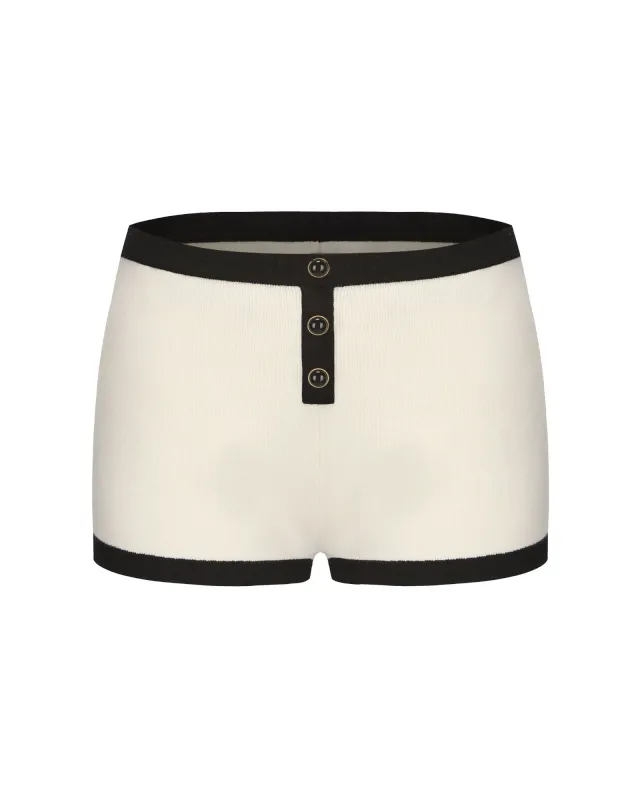 Eliza Knit Shorts (White) sold by Nana Jacqueline