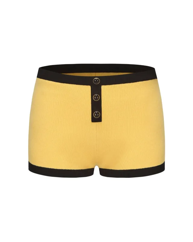 Eliza Knit Shorts (Yellow) made by Nana Jacqueline