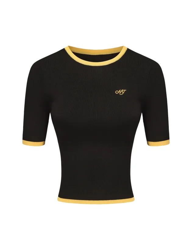 Luna Top (Black & Yellow) sold by Nana Jacqueline