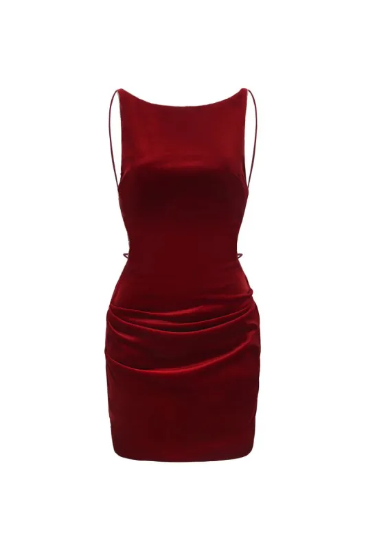 Lucia Velvet Dress (Red) sold by Nana Jacqueline