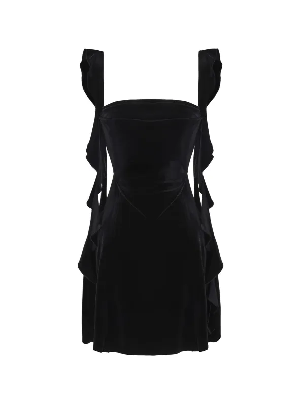 Karina Velvet Dress (Black) made by Nana Jacqueline