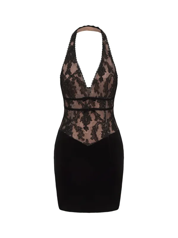 Christi Velvet Dress (Black) sold by Nana Jacqueline