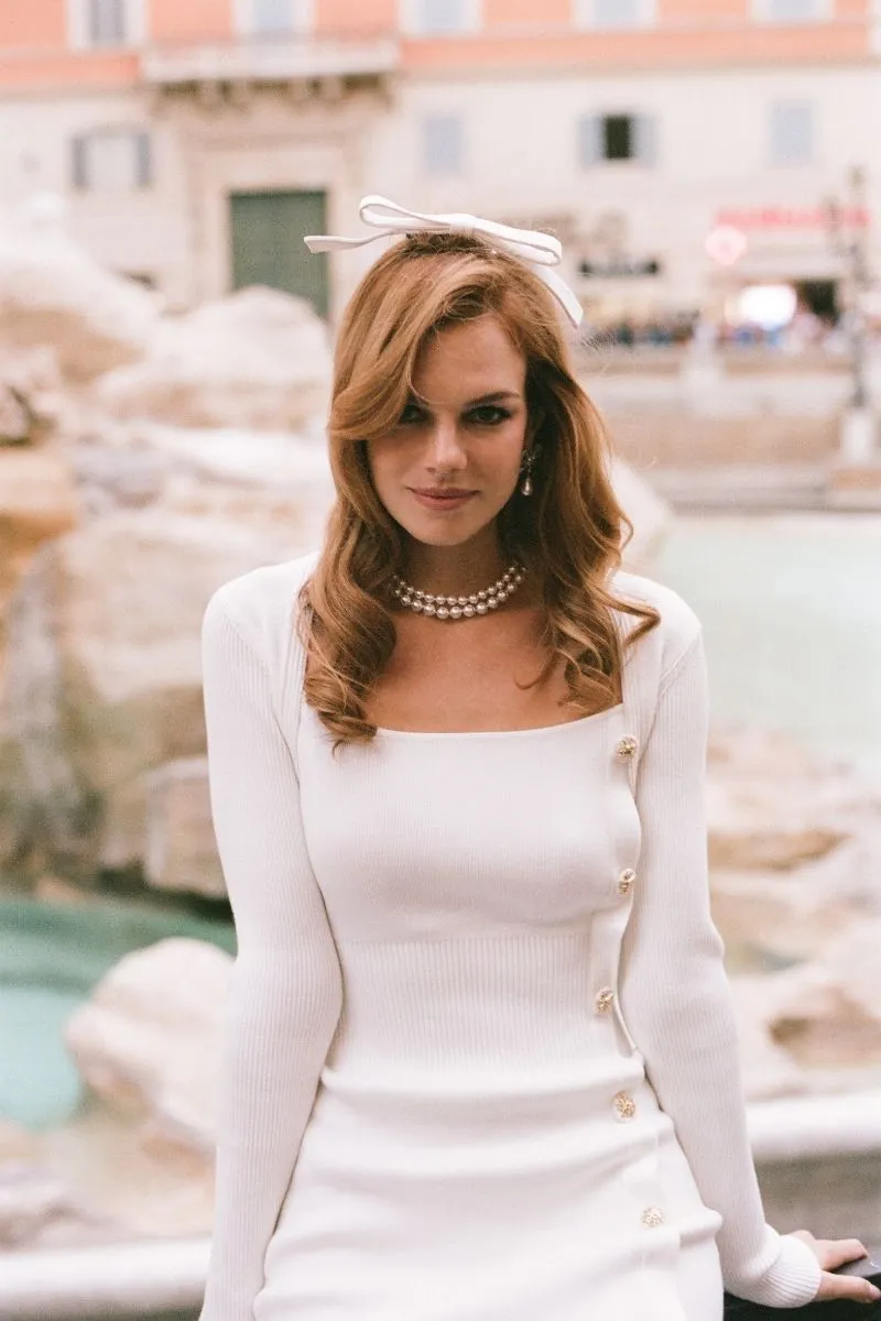 Rylee Knit Dress (White) (Final Sale) sold by Nana Jacqueline product image thumbnail 3