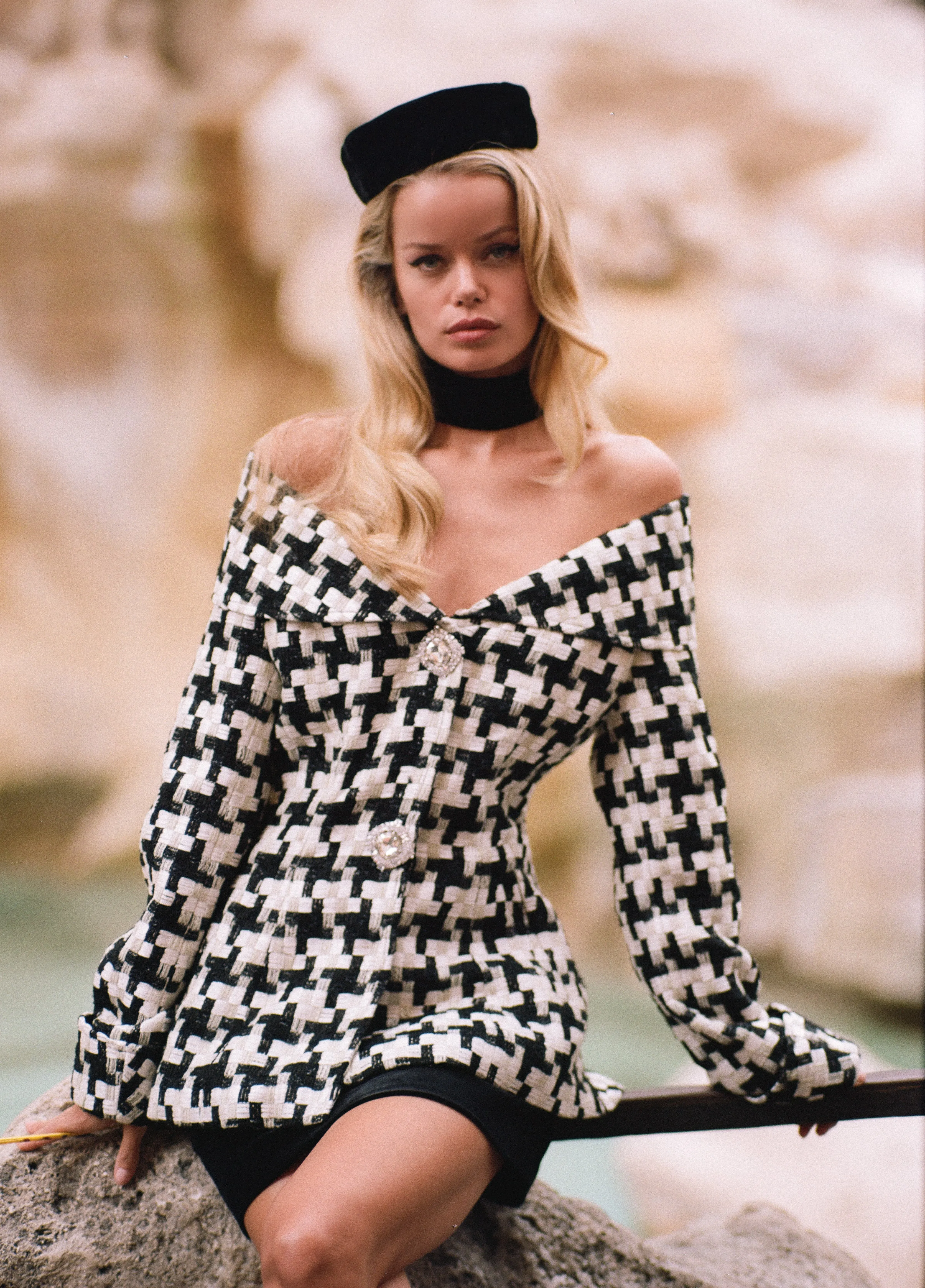 Marlee Plaid Top (Black/White) (Final Sale) sold by Nana Jacqueline product image thumbnail 2