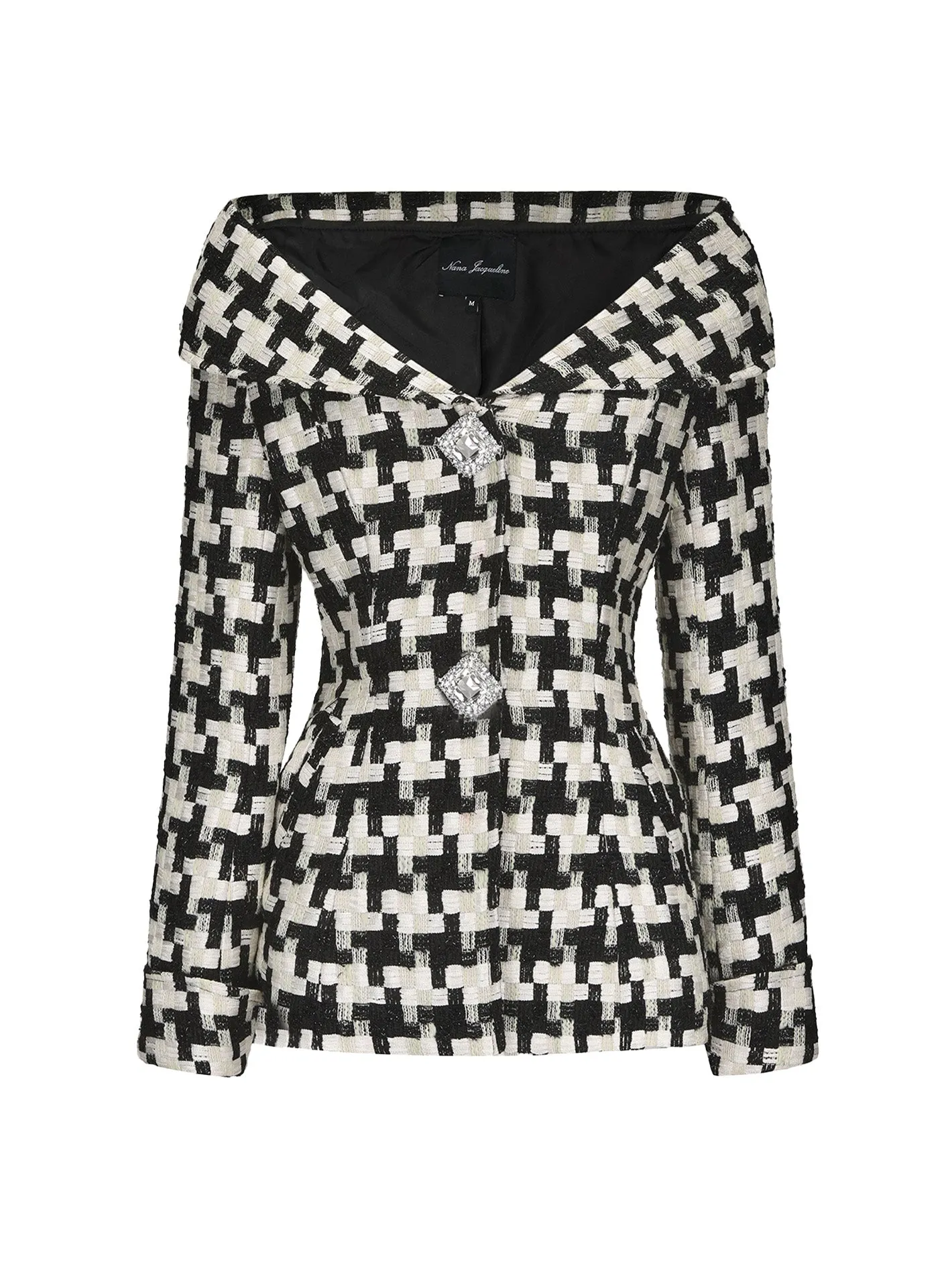 Marlee Plaid Top (Black/White) (Final Sale) sold by Nana Jacqueline