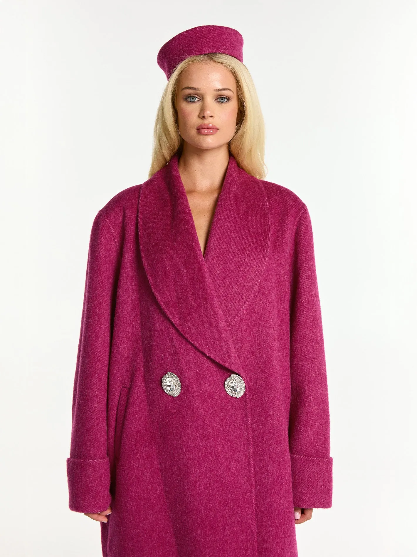Audrina Coat (Rose Red) (Final Sale) sold by Nana Jacqueline product image thumbnail 5