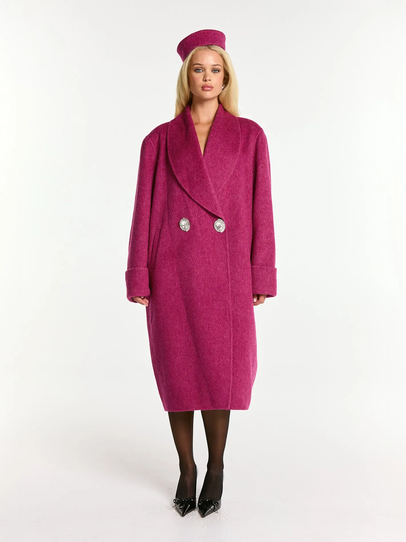 Audrina Coat (Rose Red) (Final Sale) sold by Nana Jacqueline product image thumbnail 2