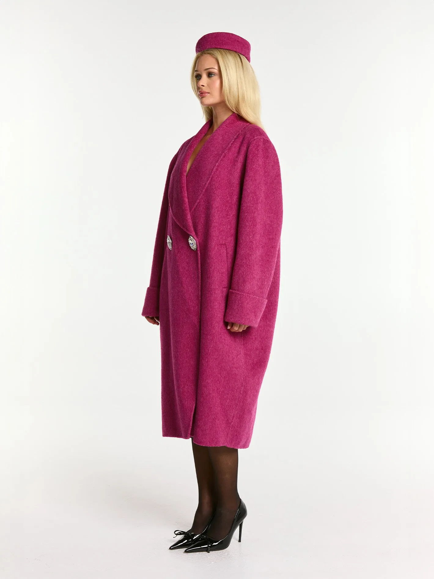 Audrina Coat (Rose Red) (Final Sale) sold by Nana Jacqueline product image thumbnail 3