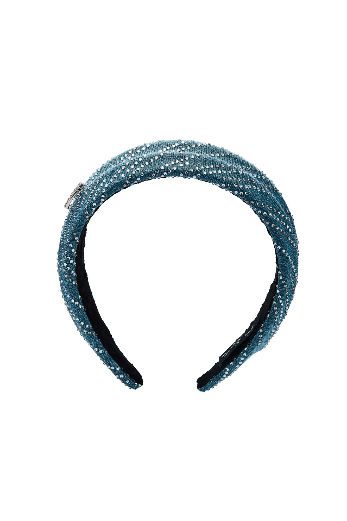 Felicia Crystal-Detail Blue Denim Headband sold by Nana Jacqueline product image thumbnail 2