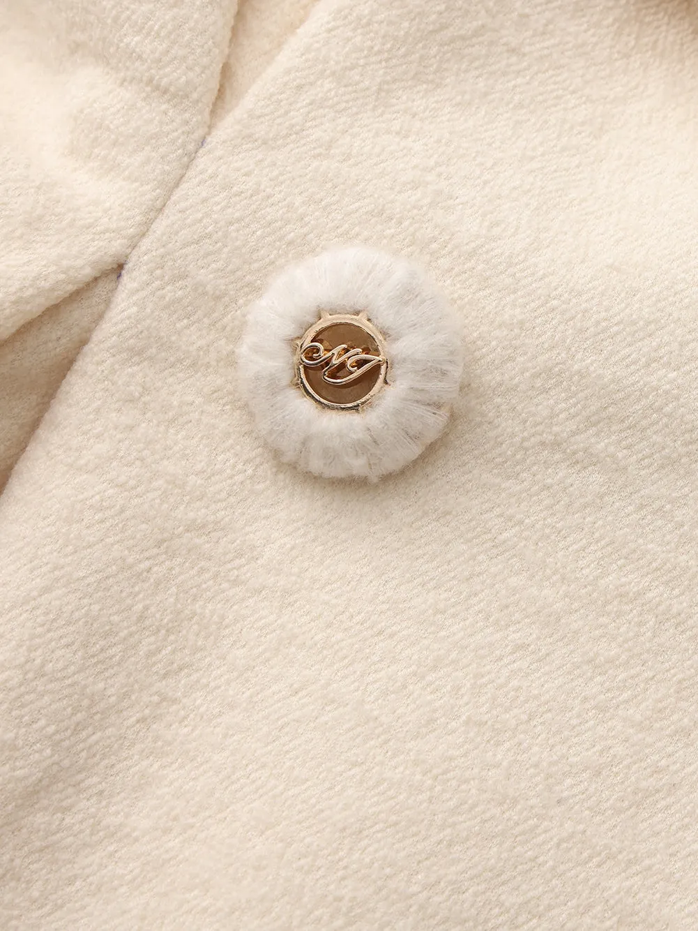 Claudine Bow-Back Wool White Coat sold by Nana Jacqueline product image thumbnail 4