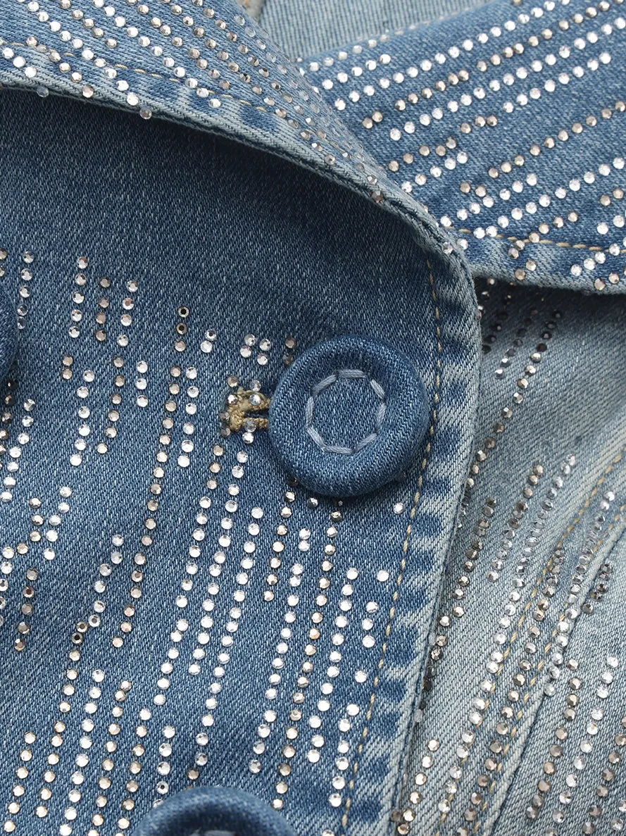 Monique Crystal Blue Denim Top sold by Nana Jacqueline product image thumbnail 5