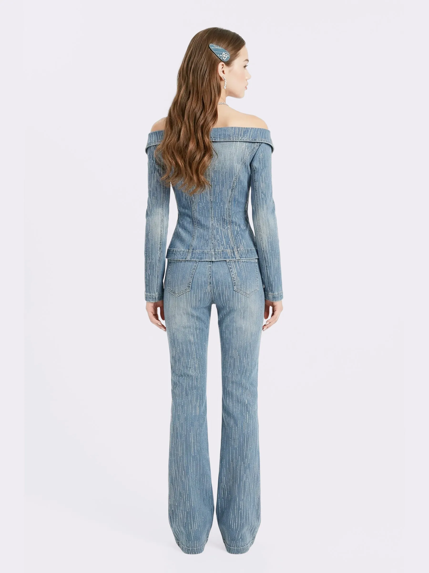 Monique Crystal Blue Denim Top sold by Nana Jacqueline product image thumbnail 4