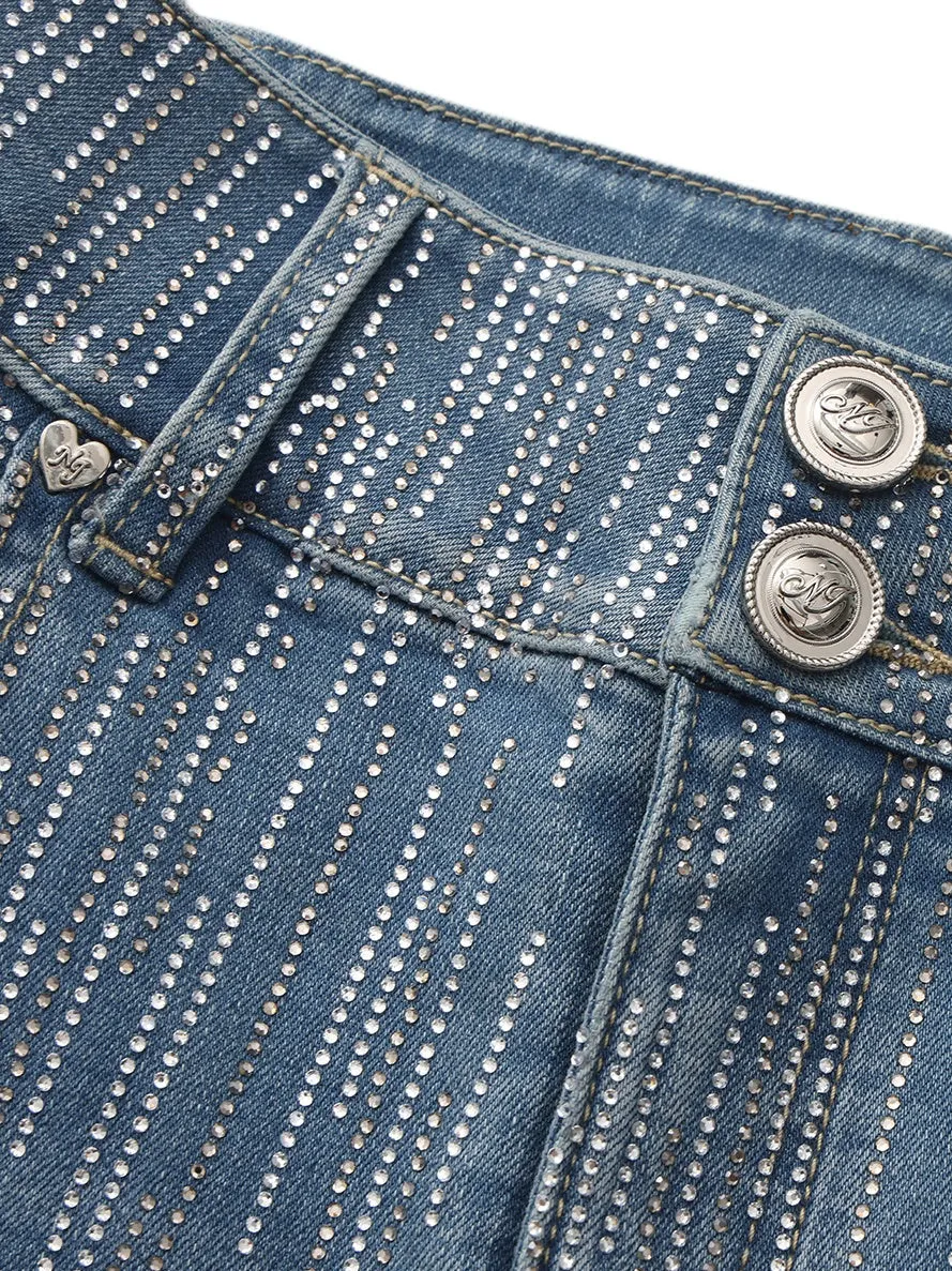 Gia High-Waist Crystal Jeans sold by Nana Jacqueline product image thumbnail 4