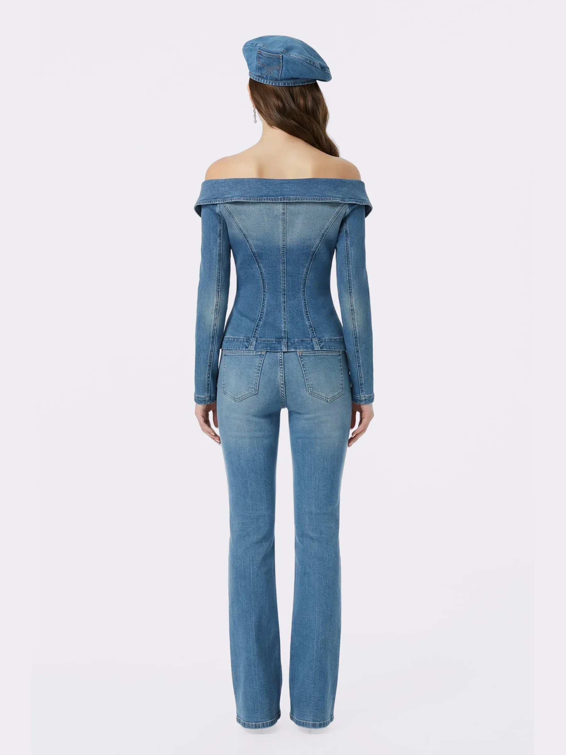 Monique Tailored Light Blue Denim Top sold by Nana Jacqueline product image thumbnail 5